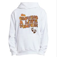 Growing A Little Pumpkin Pregnancy Announcement Halloween Urban Pullover Hoodie