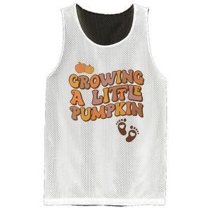 Growing A Little Pumpkin Pregnancy Announcement Halloween Mesh Reversible Basketball Jersey Tank