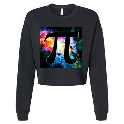 Galactic Pi Galaxy Infinity Cropped Pullover Crew