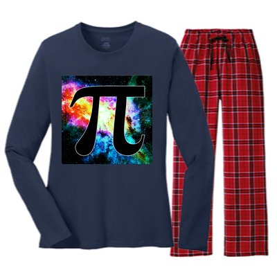 Galactic Pi Galaxy Infinity Women's Long Sleeve Flannel Pajama Set 