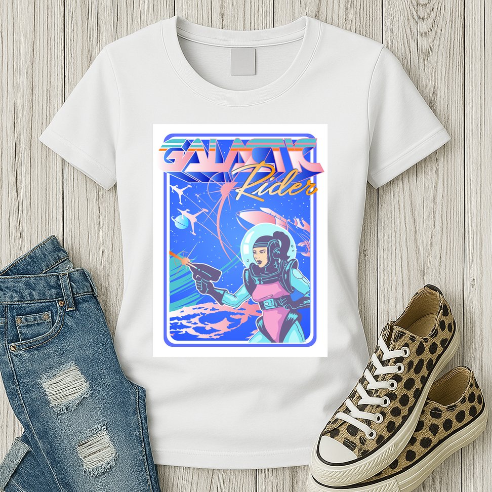 Galactic Rider Womens T-Shirt