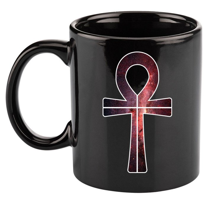 Galaxy Ankh 11oz C Handle Ceramic Mug