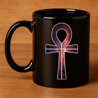 Galaxy Ankh 11oz C Handle Ceramic Mug