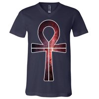 Galaxy Ankh V-Neck T-Shirt