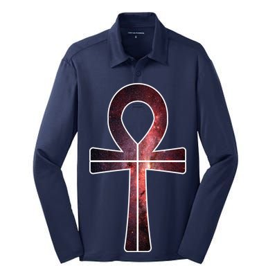 Galaxy Ankh Silk Touch Performance Long Sleeve Polo