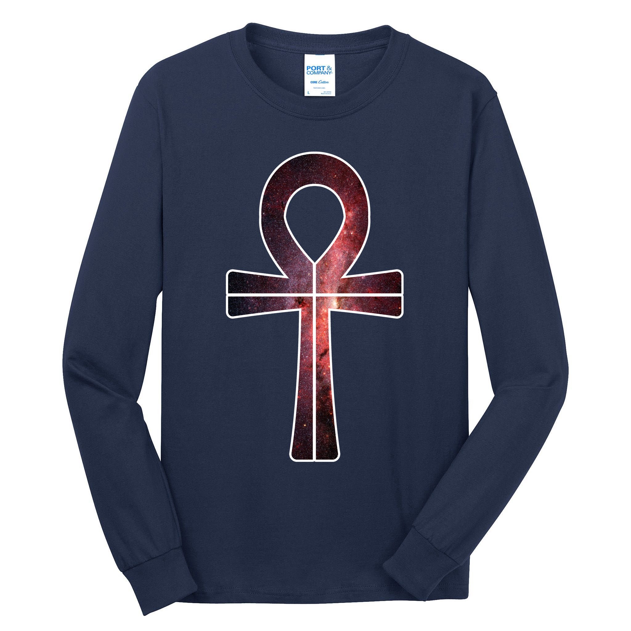 Galaxy Ankh Tall Long Sleeve T-Shirt