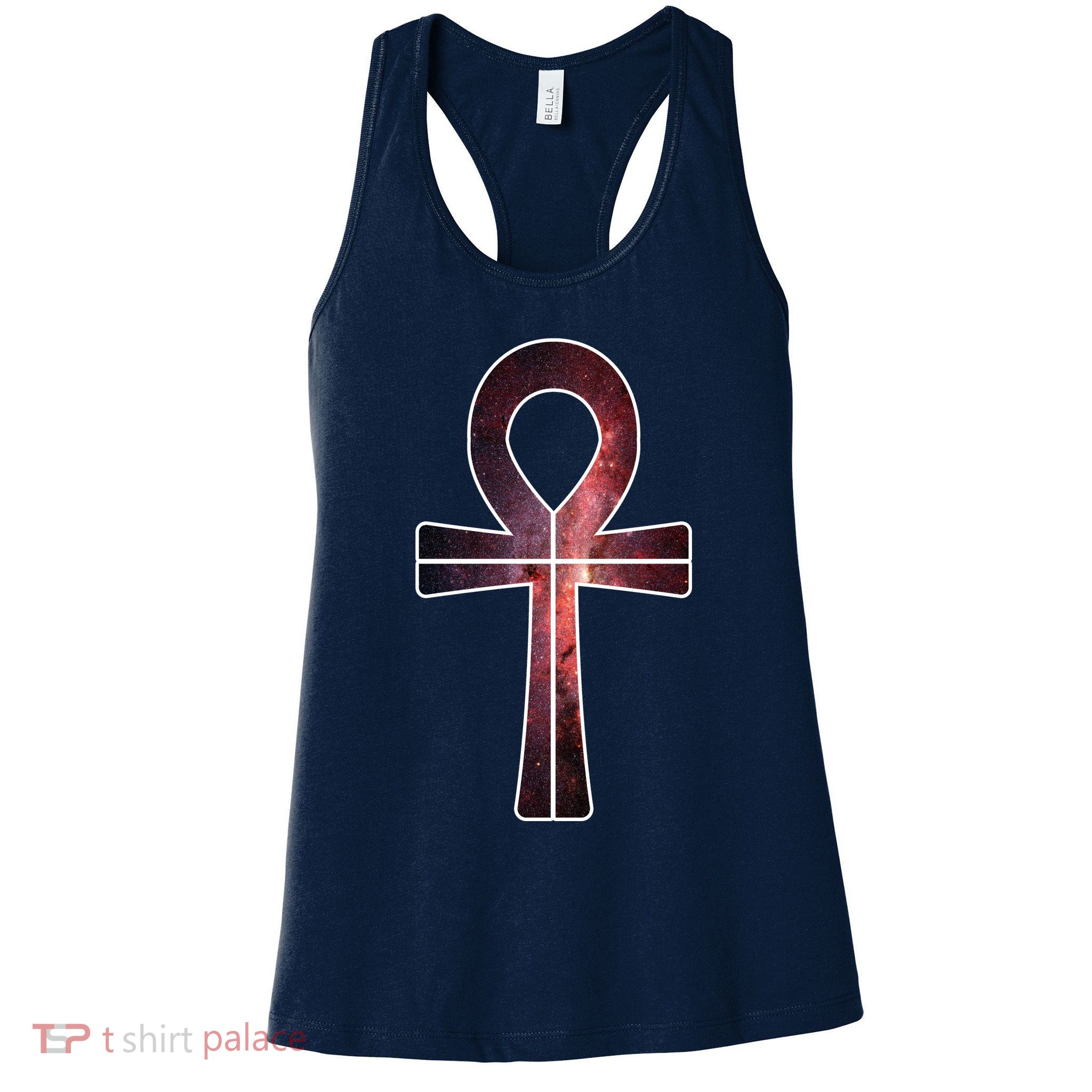 Galaxy Ankh Womens Tank Top