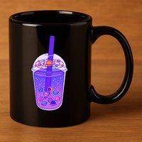 Galaxy Boba 11oz C Handle Ceramic Mug