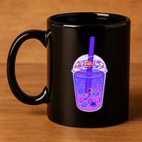 Galaxy Boba 11oz C Handle Ceramic Mug