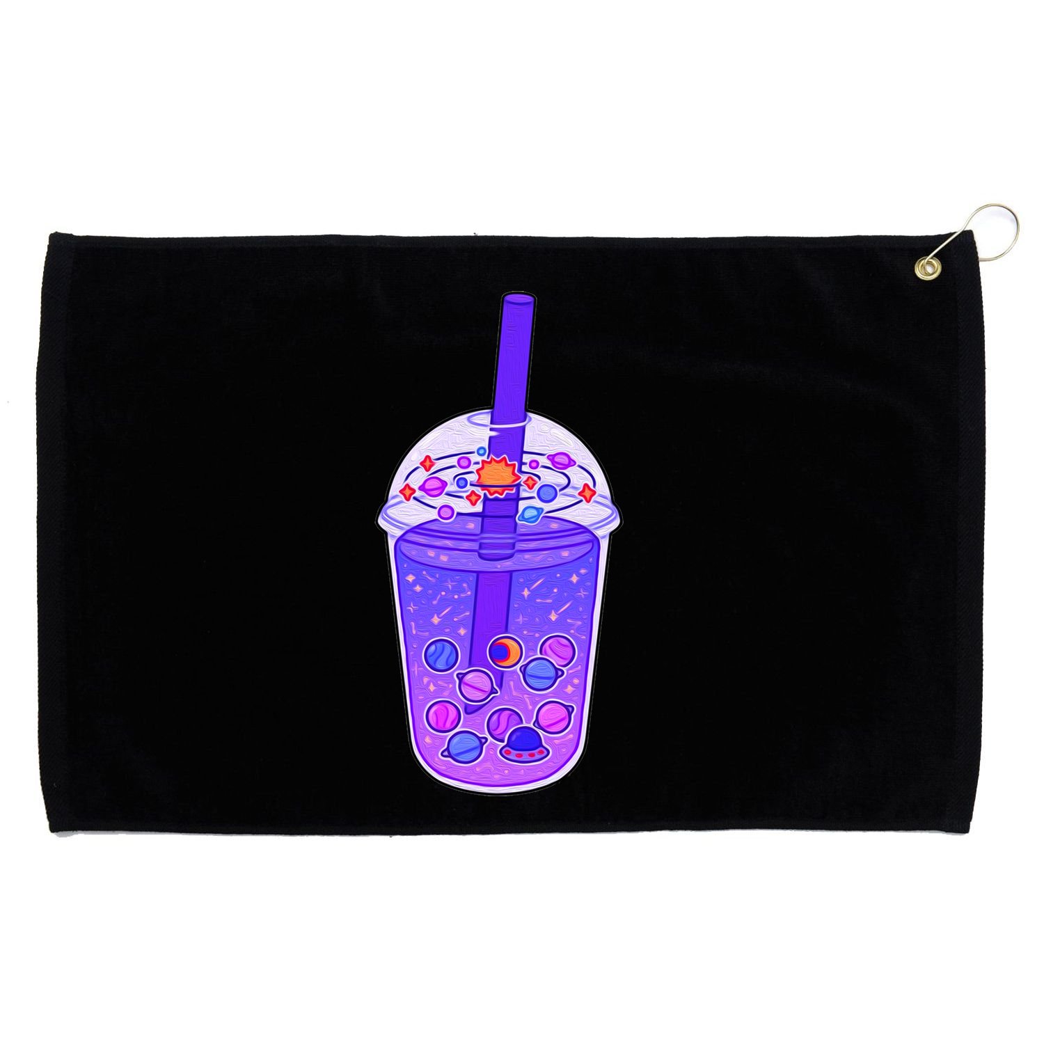 Galaxy Boba Grommeted Golf Towel