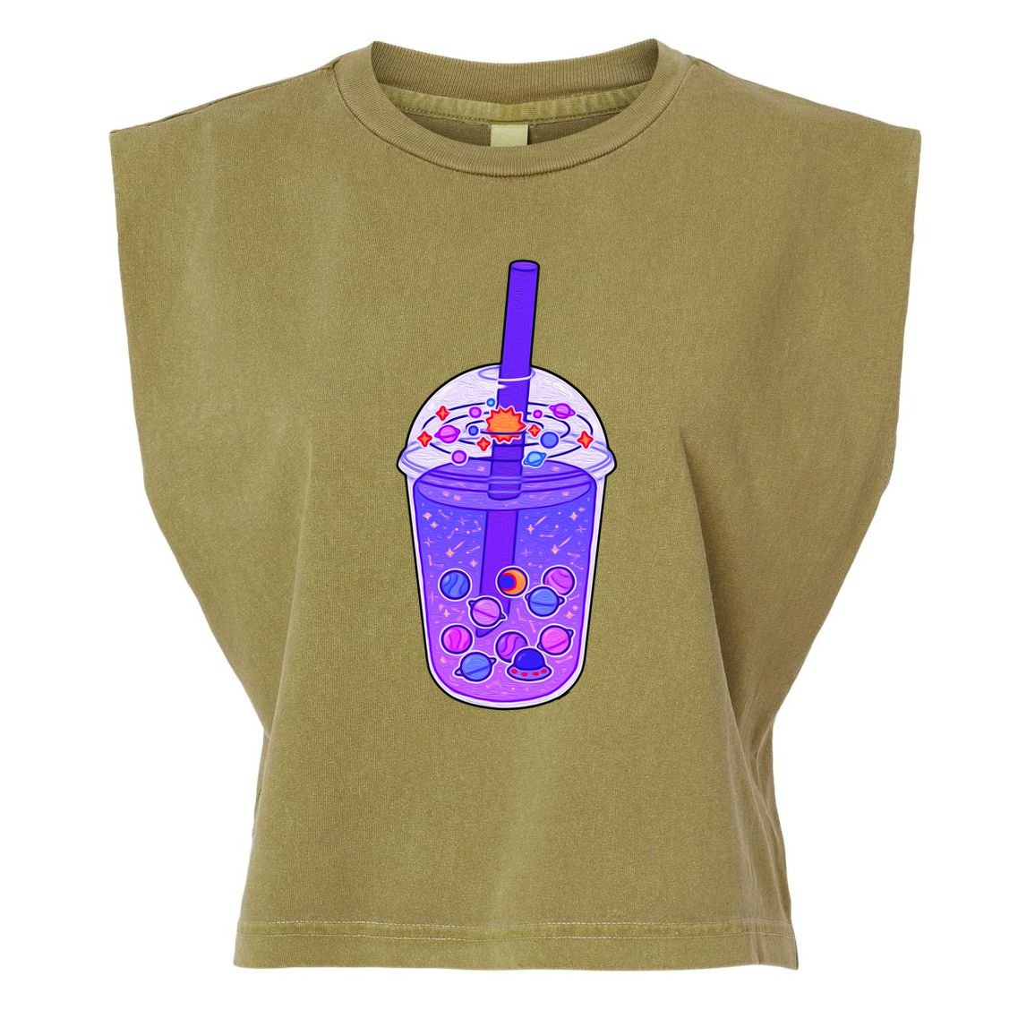 Galaxy Boba Garment-Dyed Women's Muscle Tee
