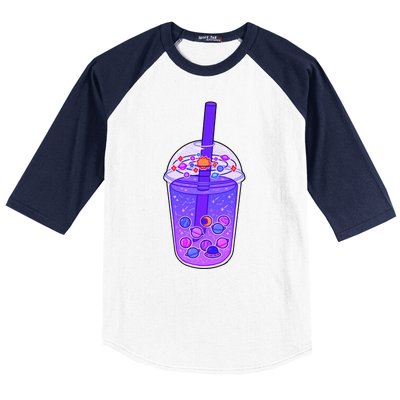 Galaxy Boba Baseball Sleeve Shirt