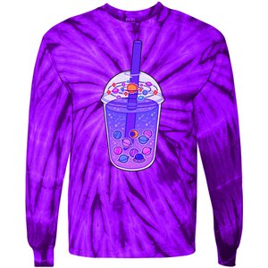 Galaxy Boba Tie-Dye Long Sleeve Shirt