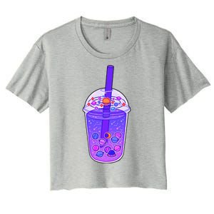 Galaxy Boba Women's Crop Top Tee