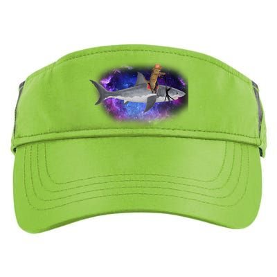 Galaxy Cat Riding Shark Adult Drive Performance Visor