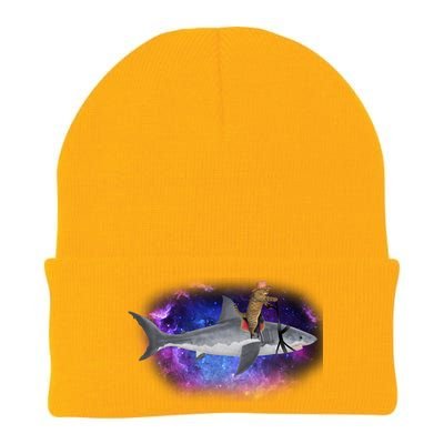 Galaxy Cat Riding Shark Knit Cap Winter Beanie