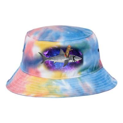 Galaxy Cat Riding Shark Tie Dye Newport Bucket Hat