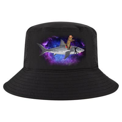 Galaxy Cat Riding Shark Cool Comfort Performance Bucket Hat