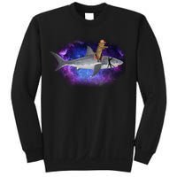 Galaxy Cat Riding Shark Sweatshirt