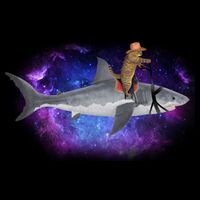 Galaxy Cat Riding Shark Toddler Sweatshirt