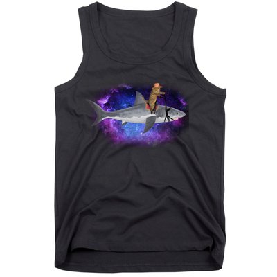 Galaxy Cat Riding Shark Tank Top