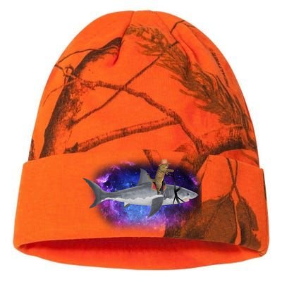 Galaxy Cat Riding Shark Kati Licensed 12" Camo Beanie