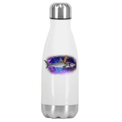 Galaxy Cat Riding Shark Stainless Steel Insulated Water Bottle