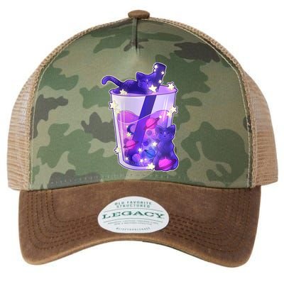 Galaxy Cats Boba Tea Legacy Tie Dye Trucker Hat