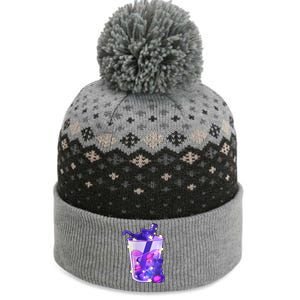 Galaxy Cats Boba Tea The Baniff Cuffed Pom Beanie