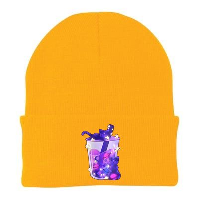 Galaxy Cats Boba Tea Knit Cap Winter Beanie