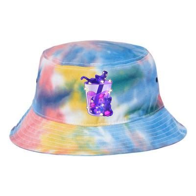 Galaxy Cats Boba Tea Tie Dye Newport Bucket Hat