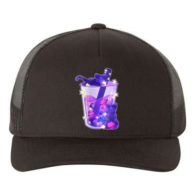 Galaxy Cats Boba Tea Yupoong Adult 5-Panel Trucker Hat