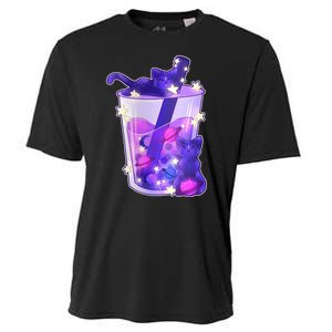 Galaxy Cats Boba Tea Cooling Performance Crew T-Shirt