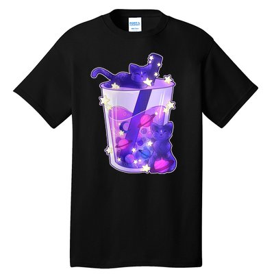 Galaxy Cats Boba Tea Tall T-Shirt