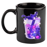 Galaxy Cats Boba Tea 11oz C Handle Ceramic Mug