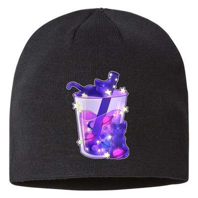 Galaxy Cats Boba Tea Sustainable Beanie