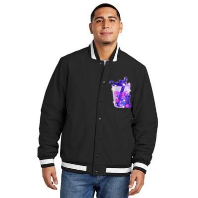 Galaxy Cats Boba Tea Insulated Varsity Jacket