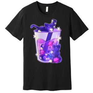 Galaxy Cats Boba Tea Premium T-Shirt