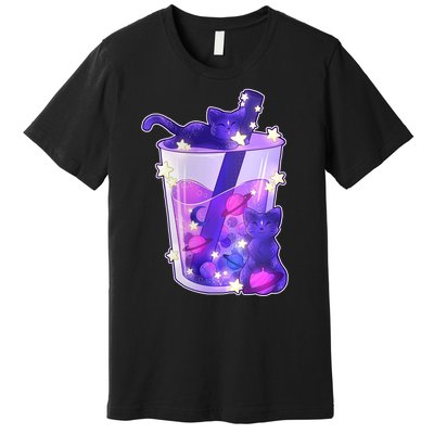 Galaxy Cats Boba Tea Premium T-Shirt