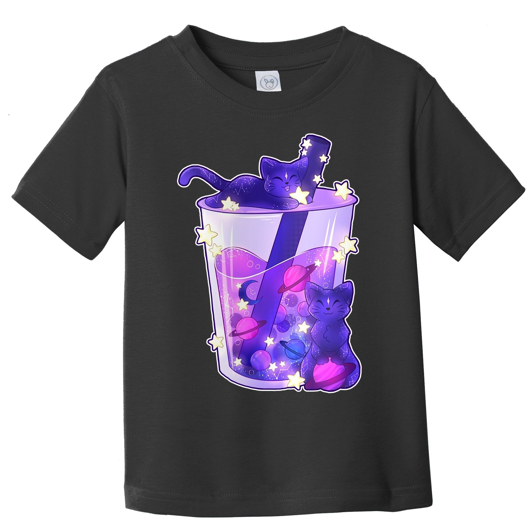 Galaxy Cats Boba Tea Toddler T-Shirt