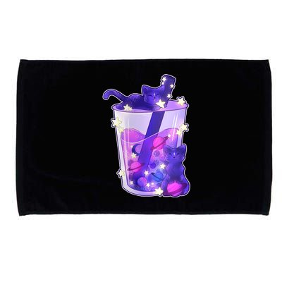 Galaxy Cats Boba Tea Microfiber Hand Towel