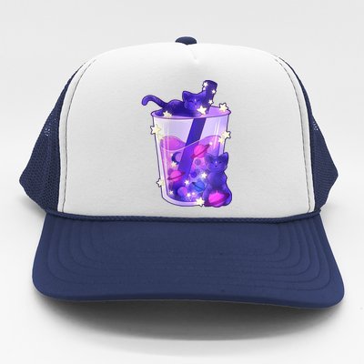 Galaxy Cats Boba Tea Trucker Hat