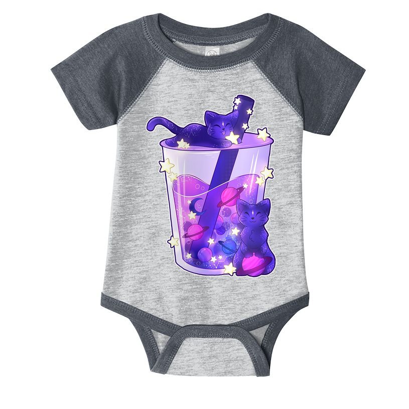 Galaxy Cats Boba Tea Infant Baby Jersey Bodysuit
