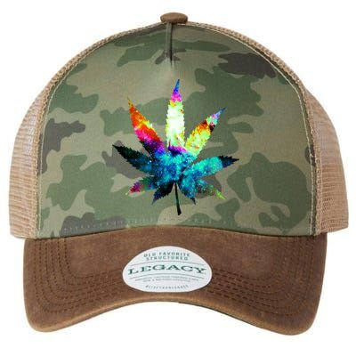 Galaxy Kush In Space Weed Legacy Tie Dye Trucker Hat