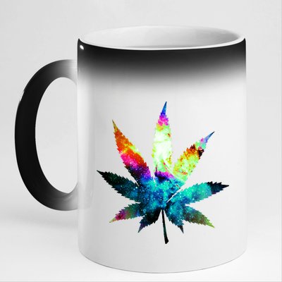 Galaxy Kush In Space Weed 11oz Black Color Changing Mug