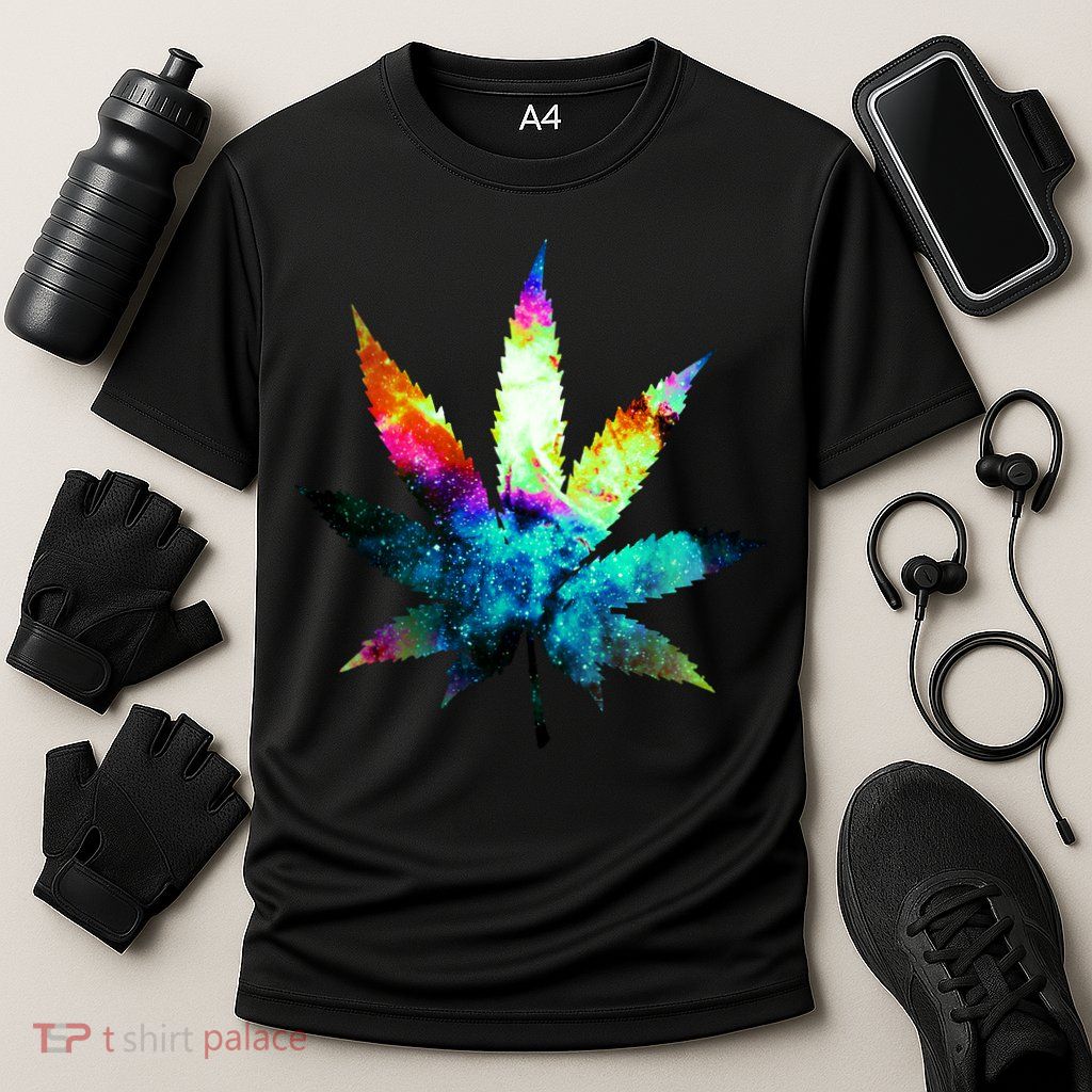 Galaxy Kush In Space Weed Performance Shirt