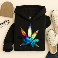 Galaxy Kush In Space Weed Hoodie