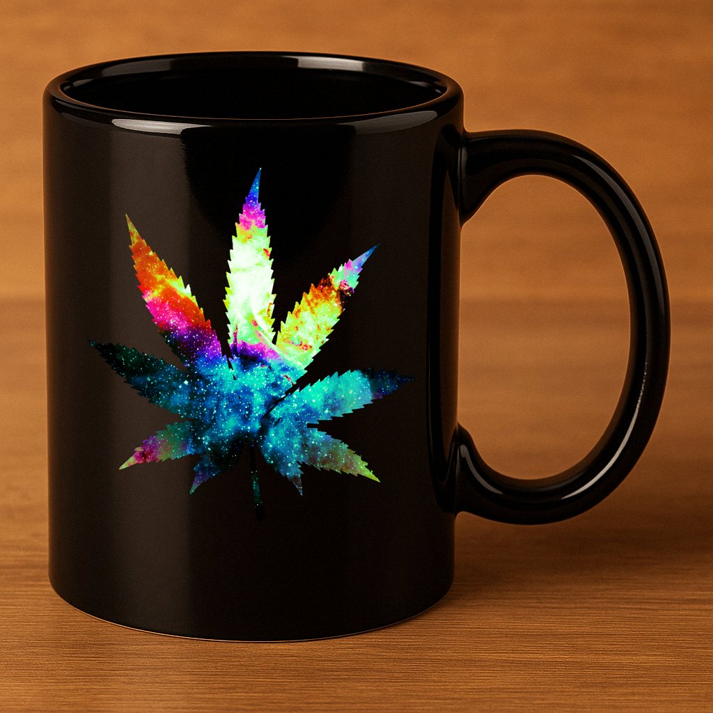 Galaxy Kush In Space Weed 11oz C Handle Ceramic Mug