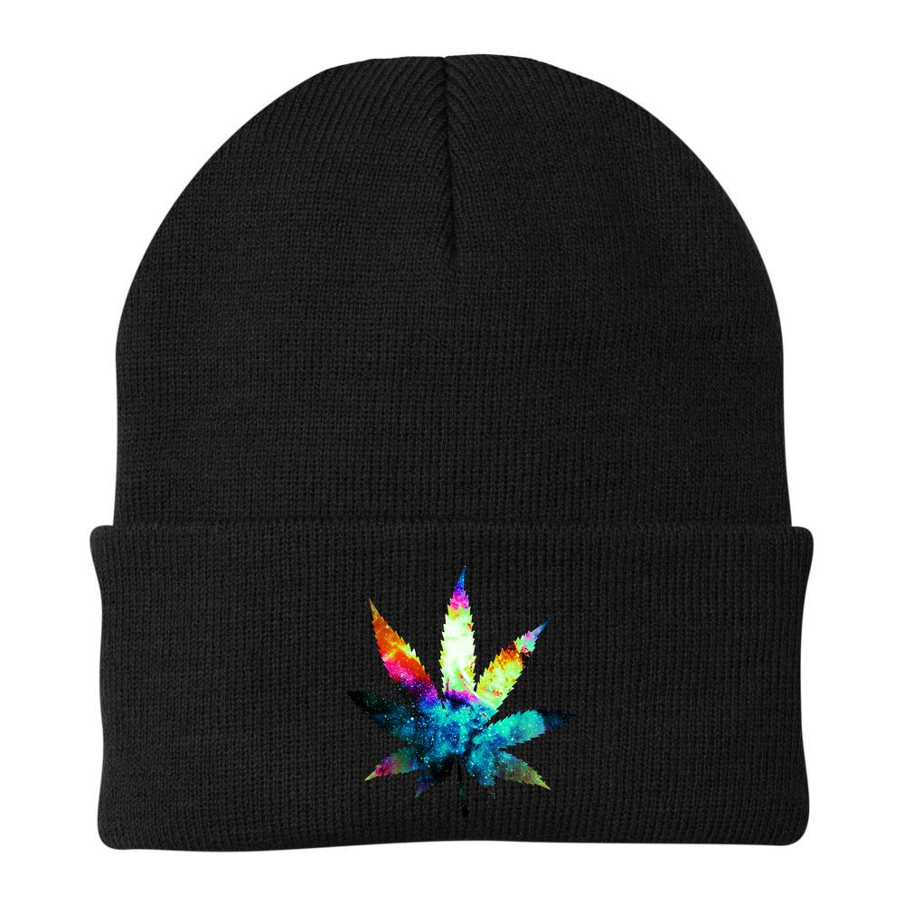 Galaxy Kush In Space Weed Beanie