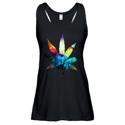 Galaxy Kush In Space Weed Ladies Essential Flowy Tank